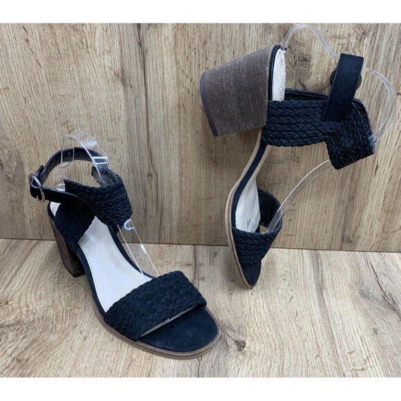 Vince Camuto Shoes - Vince Camuto Womens Kolema Block Heel Sandal Shoes Strap back Black  Size US 9M